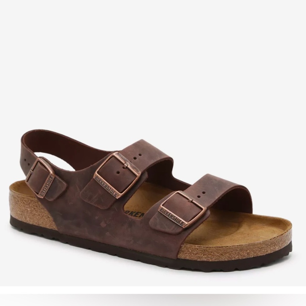 Birkenstock three strap sandal.